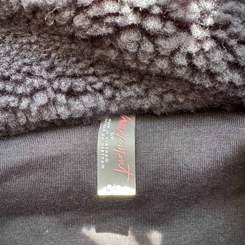 Free People Movement Hit The Slopes Printed Fleece Jacket Papaya Stripe Small - Picture 7 of 13